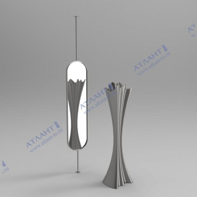 Зеркало овальное пол/потолок